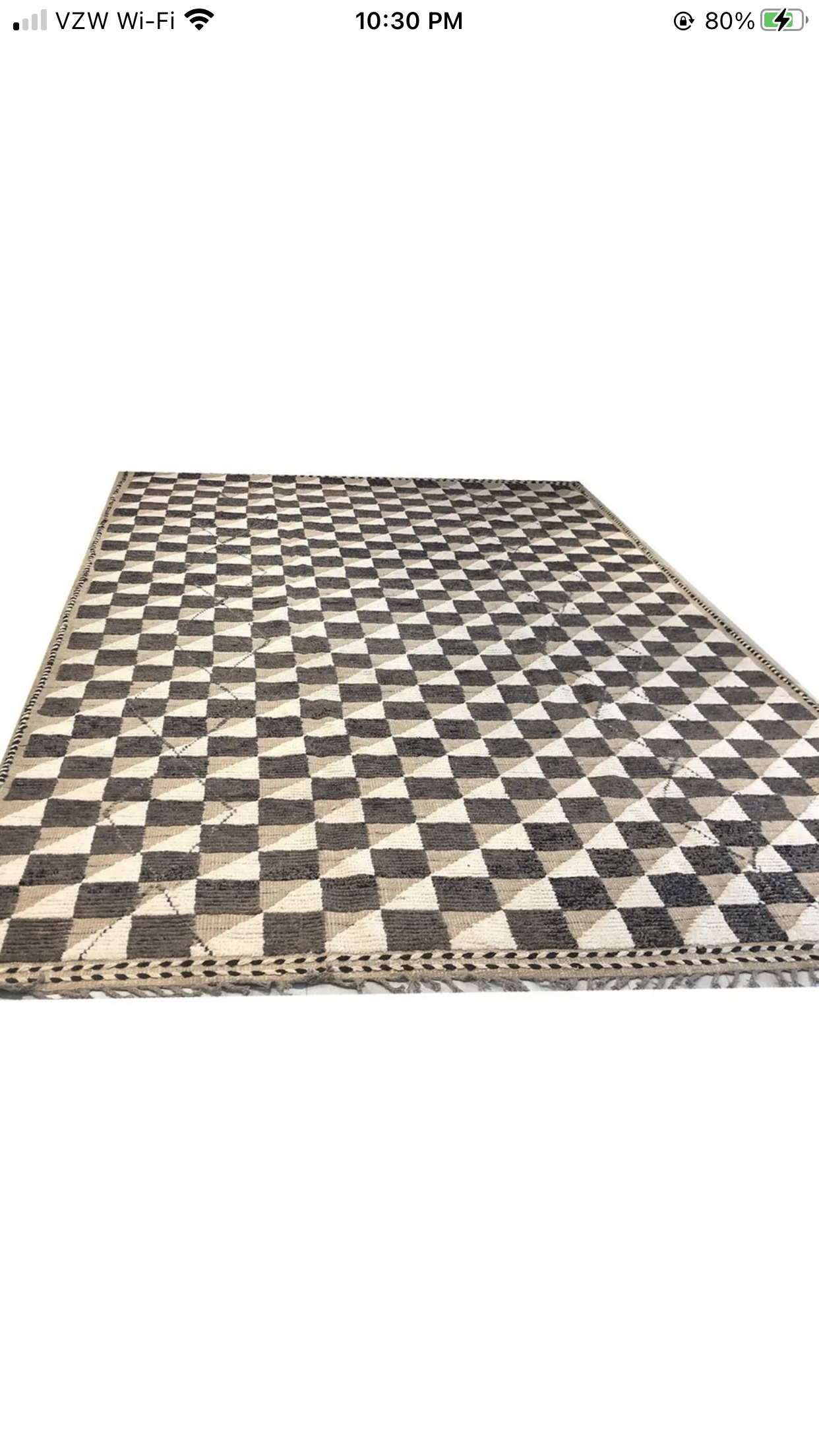A Modern Checkered Pattern Moroccan Rug