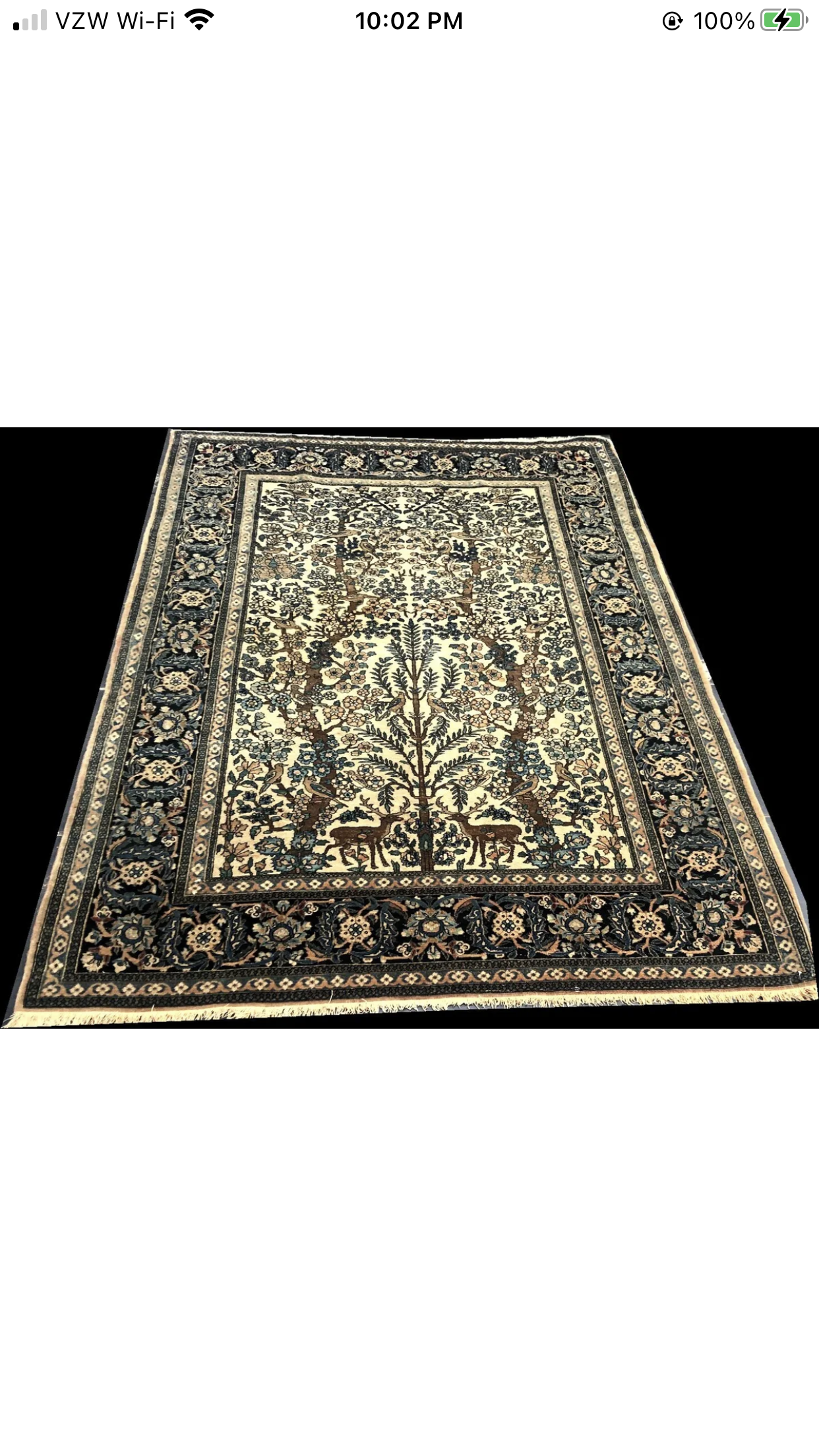 Antique Sensational Persian Isfahan Pattern Rug “ Tree Of Life” Drsign