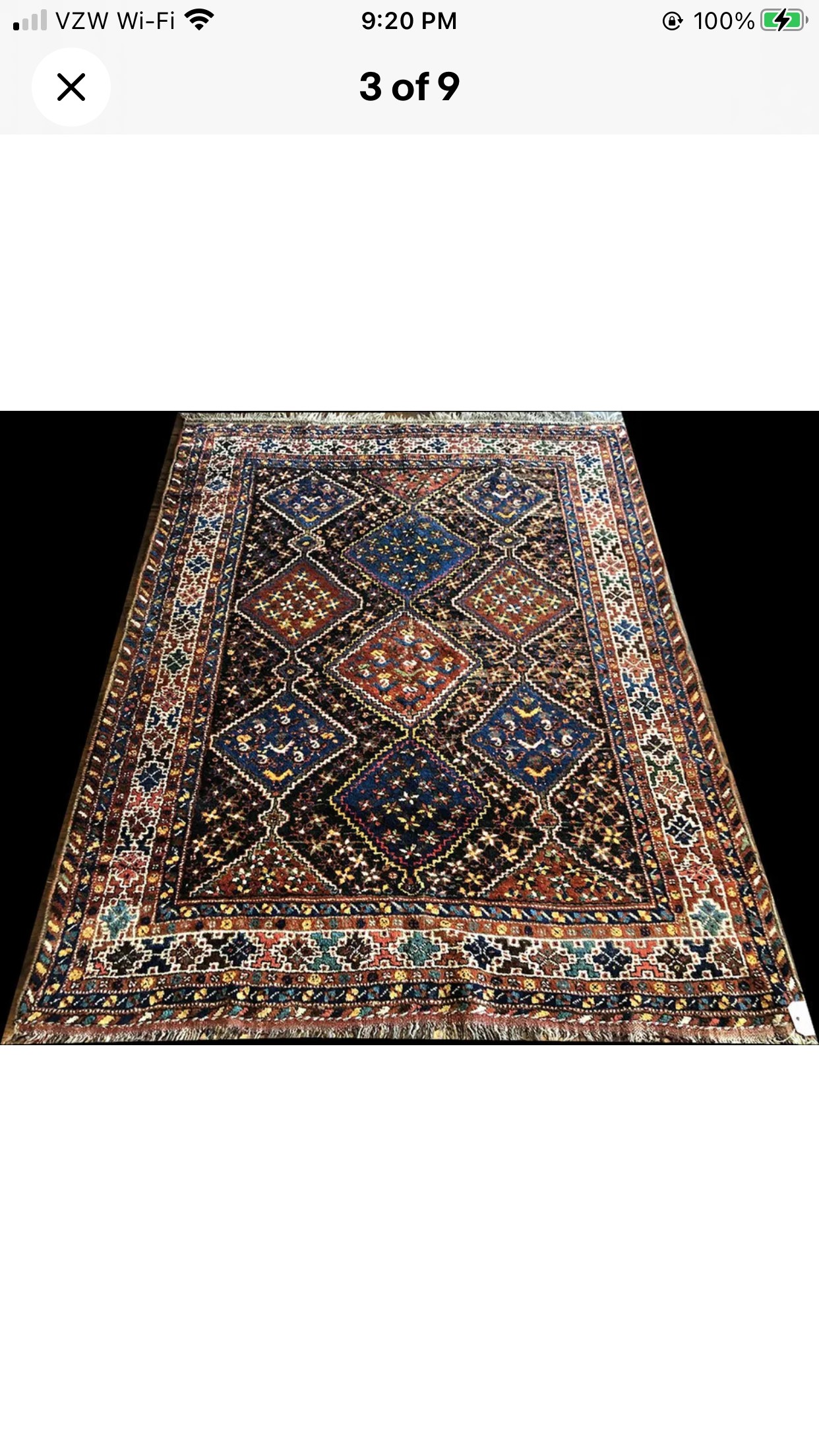 Antique Interesting SW Persian Afshar Rug “Panel Design”