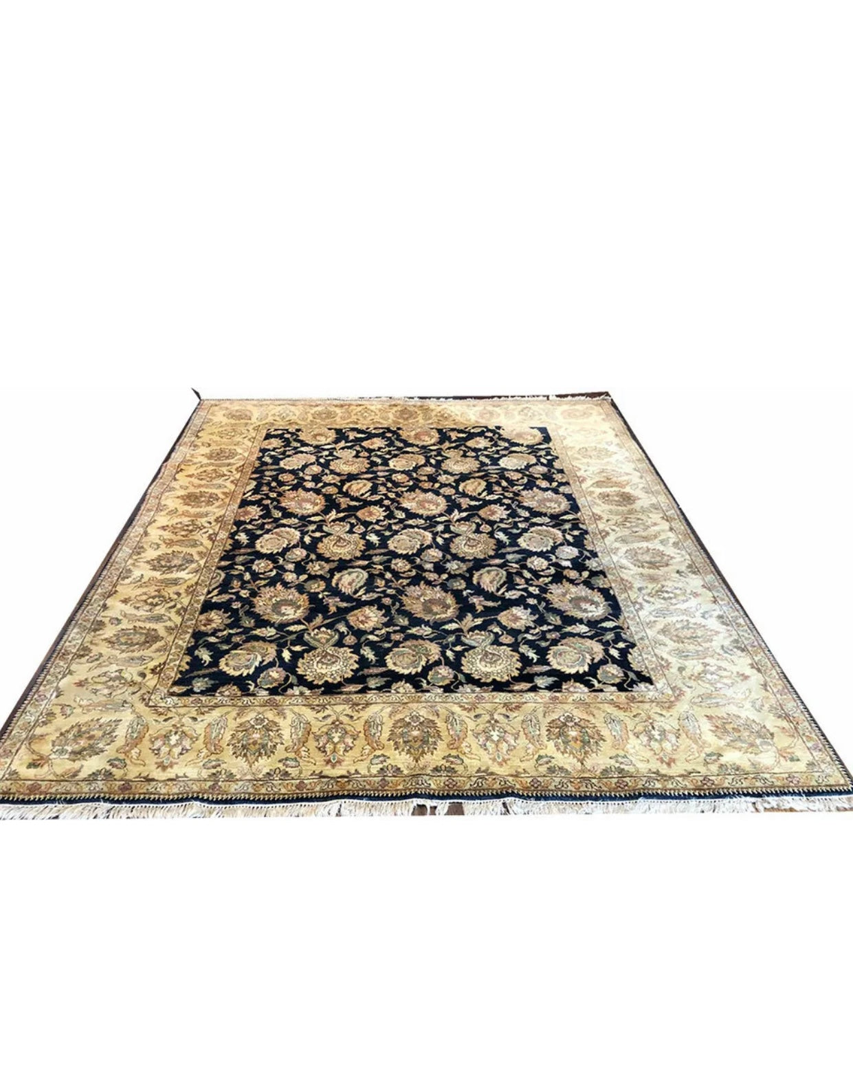 A Gorgeous 8’x10’ Black Ground Decorative Rug