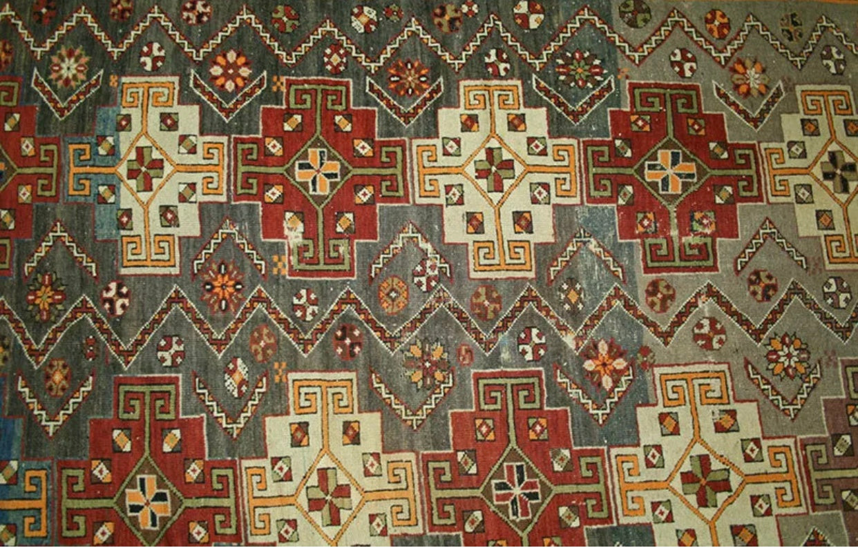 19th Century Gallery Size Caucasian Kazak Rug