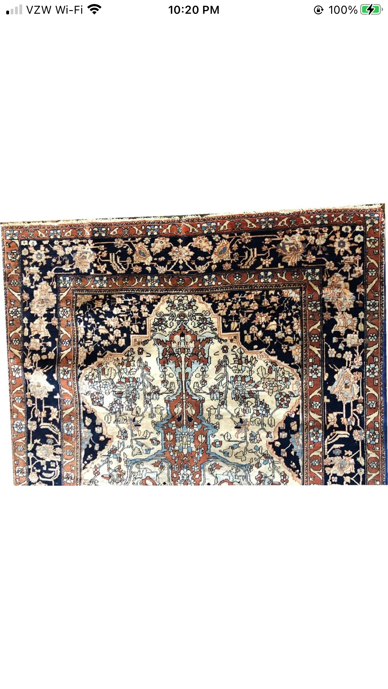 Antique Exotic Persian Mohtashem Rug