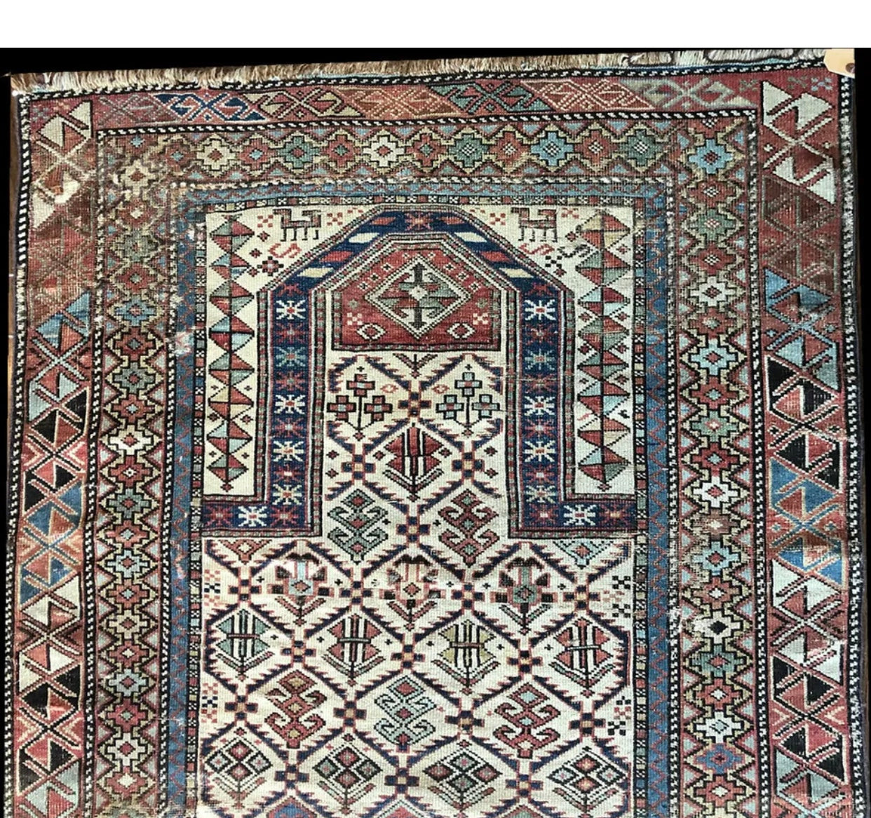 A 19th Century Prayer Caucasian Dagestan Marsalis Area Rug