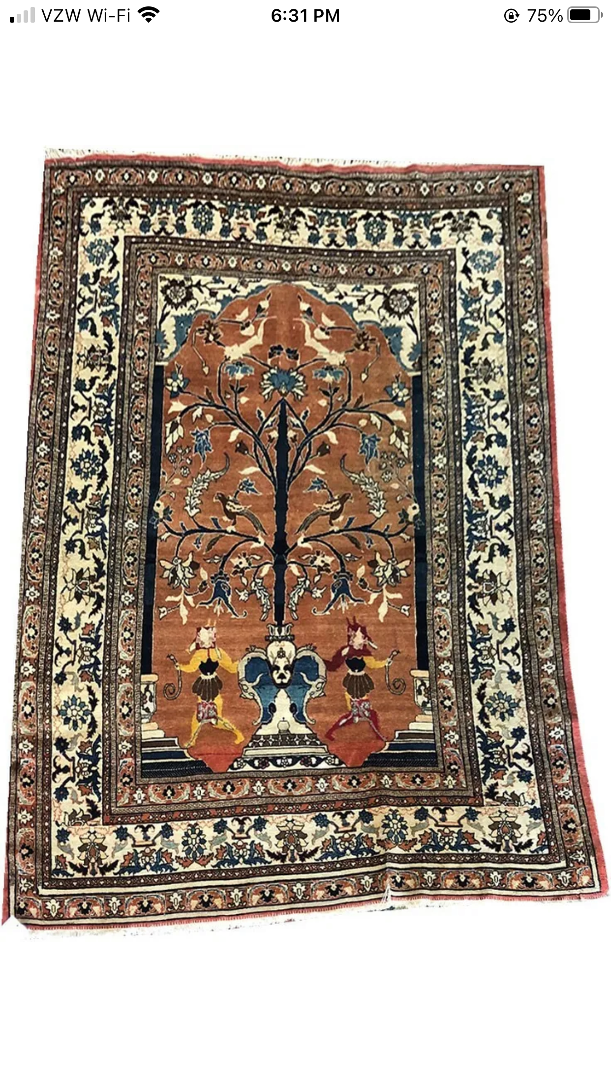 A Collectible 19th Century Persian Haji Jalili Tabriz Rug