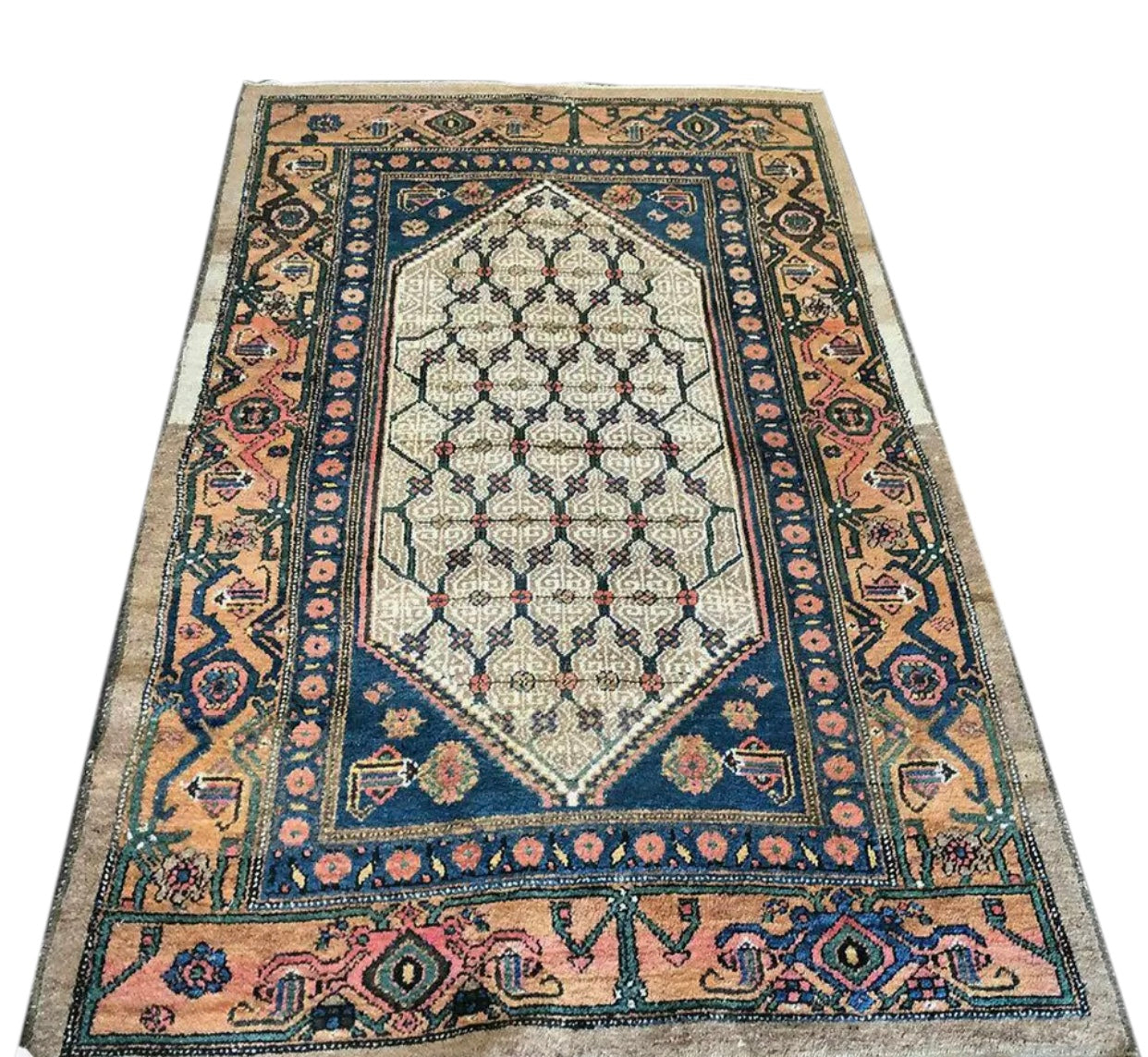 Antique Primitive & Tribal Camel Hair Persian Koliai Rug