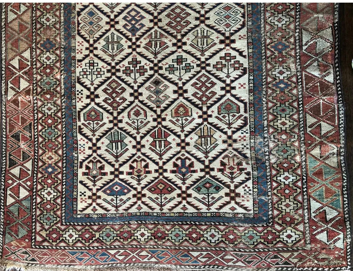 A 19th Century Prayer Caucasian Dagestan Marsalis Area Rug
