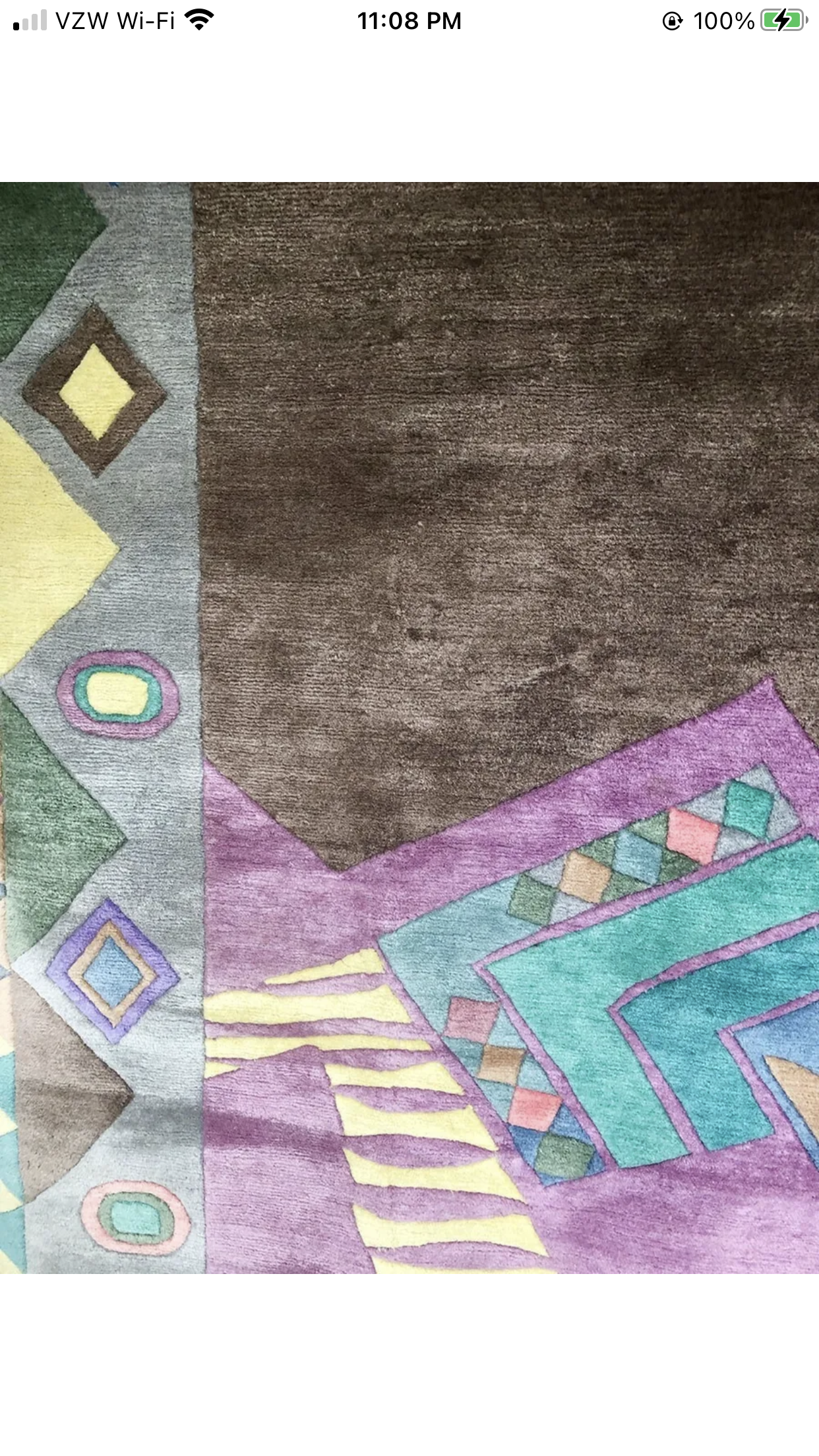 A 2nd To None Vintage Geometric Art Deo Rug