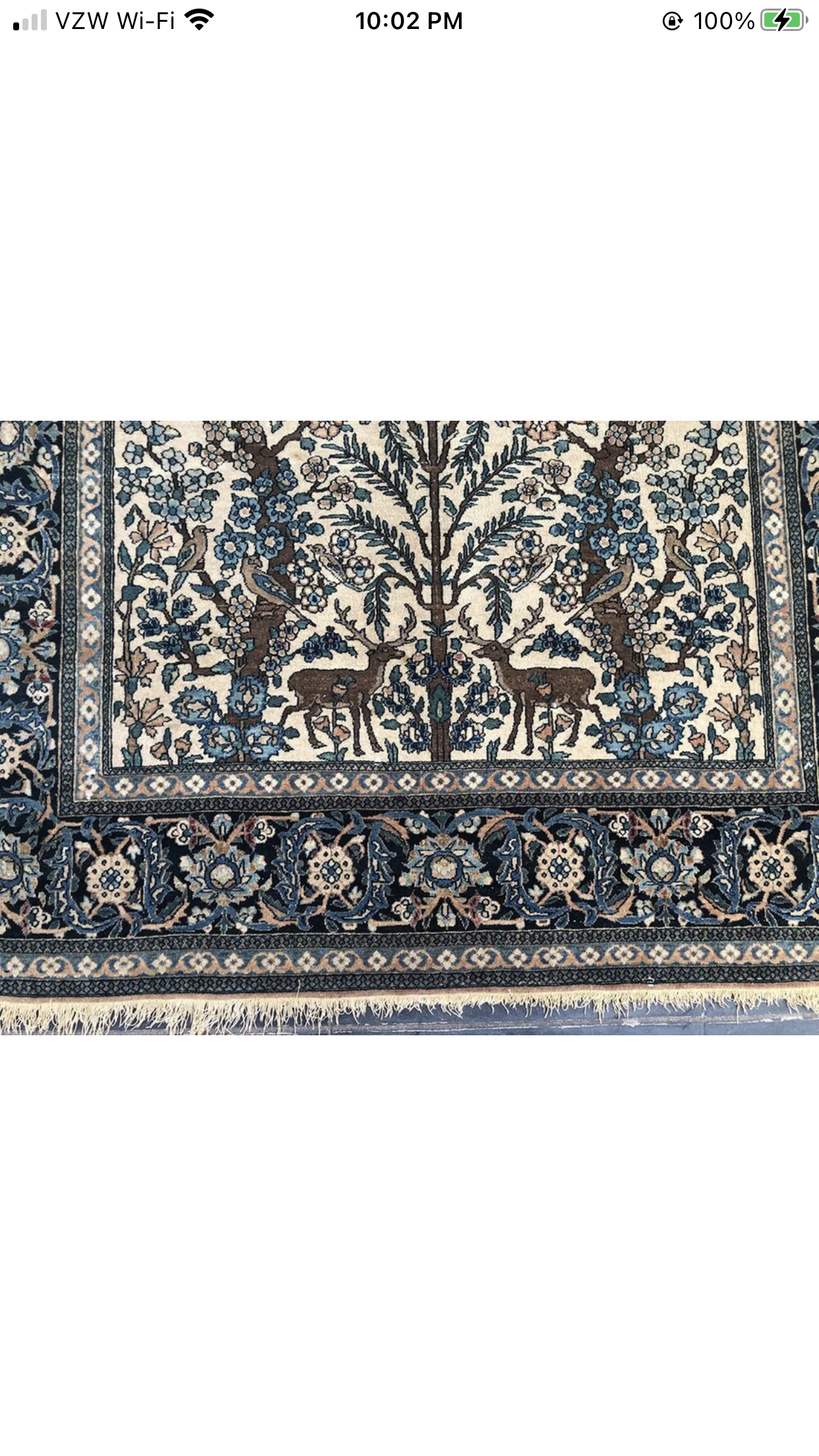 Antique Sensational Persian Isfahan Pattern Rug “ Tree Of Life” Drsign
