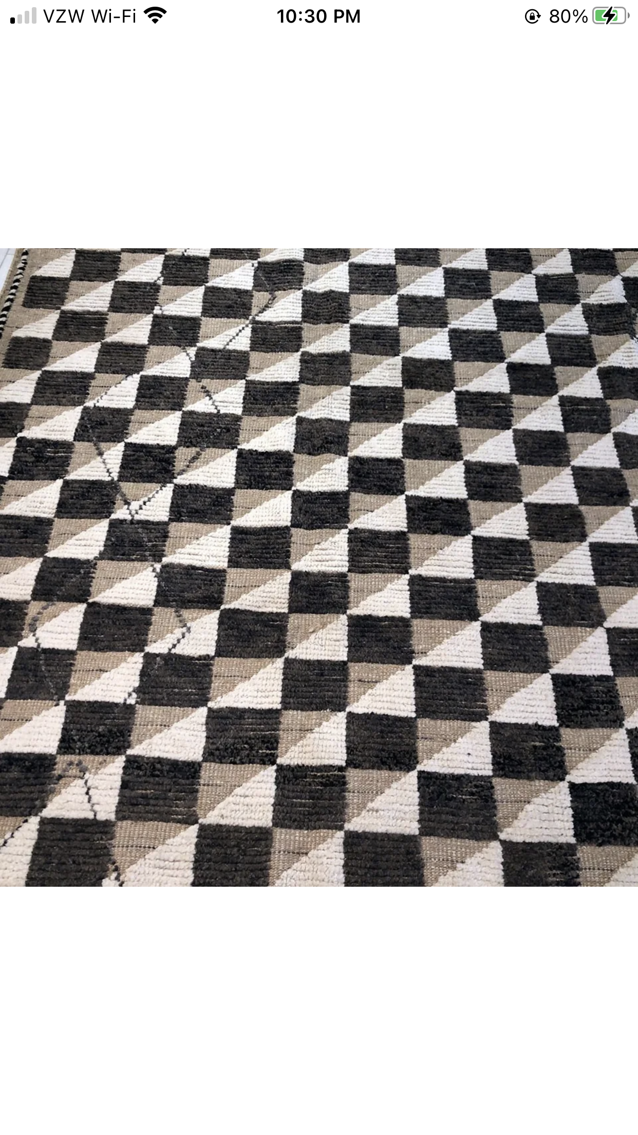 A Modern Checkered Pattern Moroccan Rug