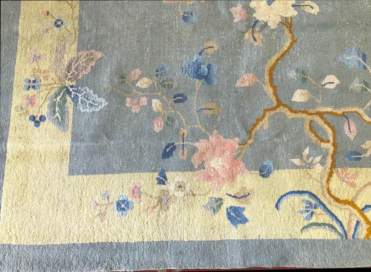 A Marvelous Antique 9’x10’ Art Deco Chinese Rug