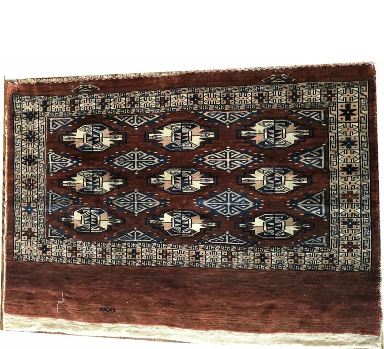 Antique Tribal Turkoman /Yamout Chuval Rug