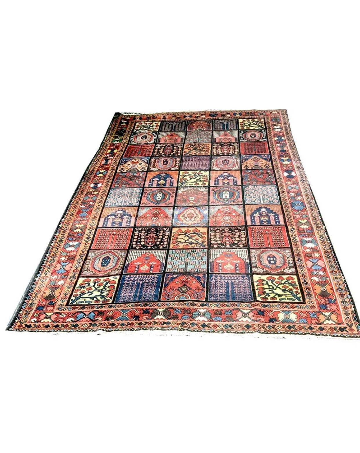Antique Panel Design Gallery Size Persian Bakhtiari Rug