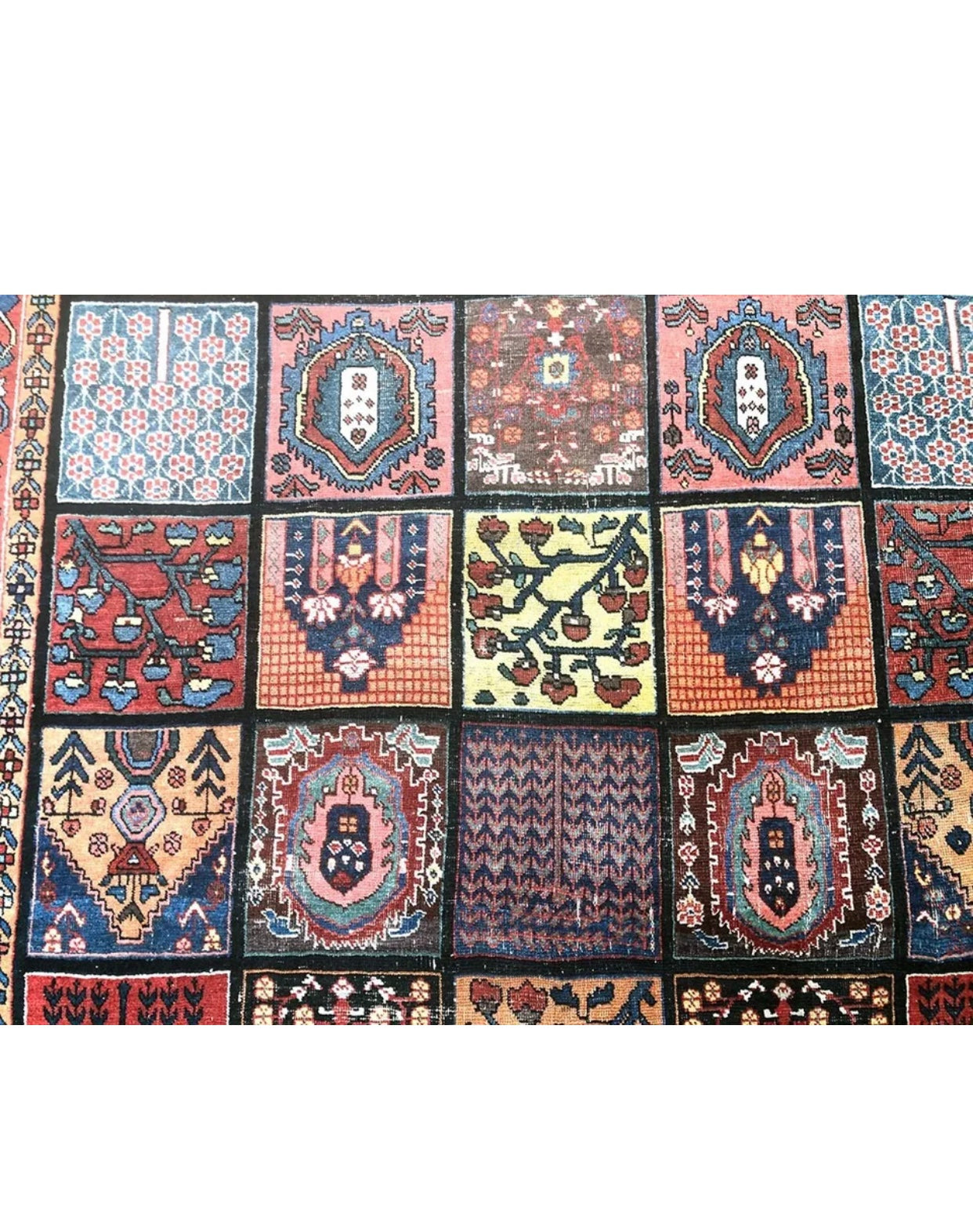 Antique Panel Design Gallery Size Persian Bakhtiari Rug