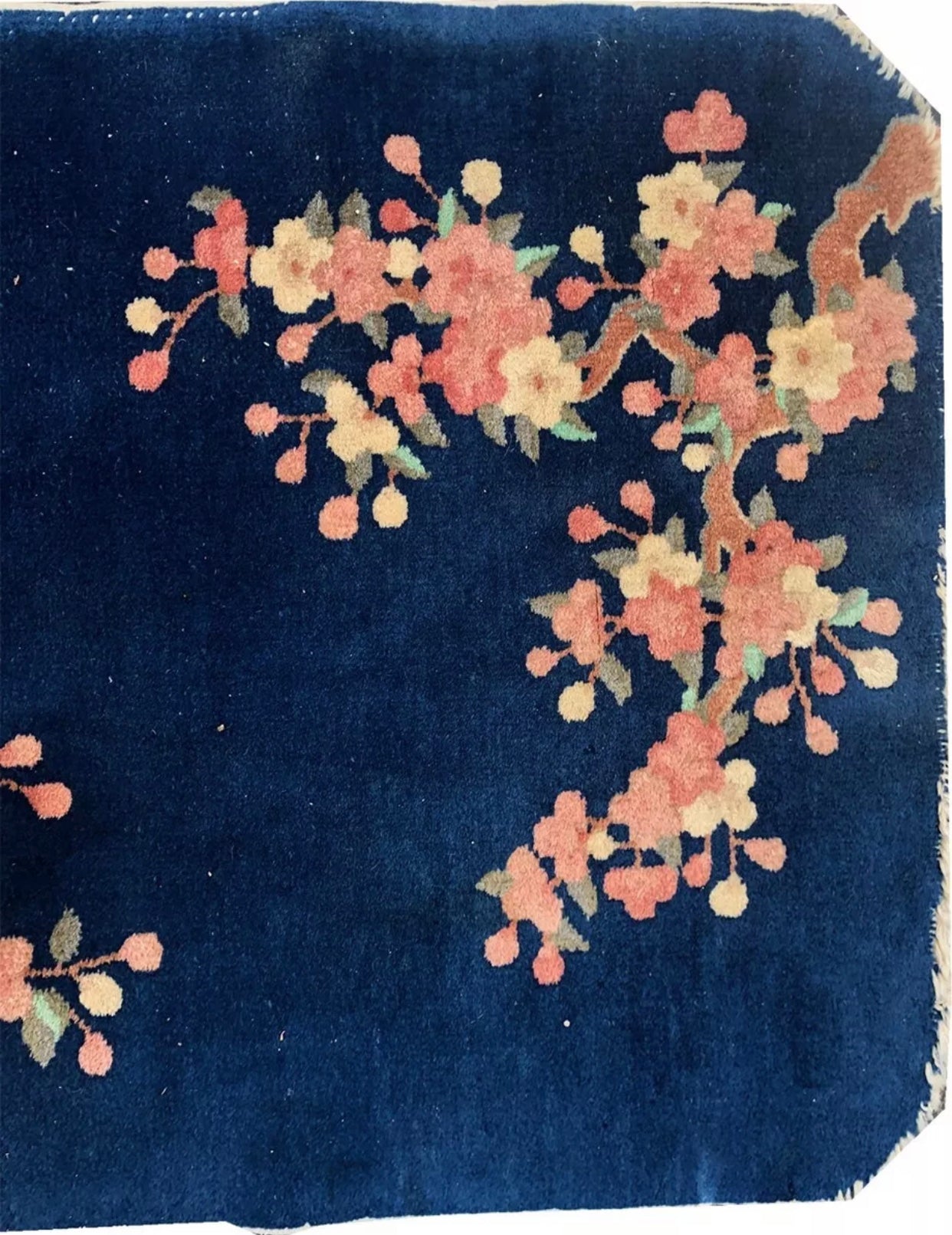 Antique Plush Art Deco Chinese Rug
