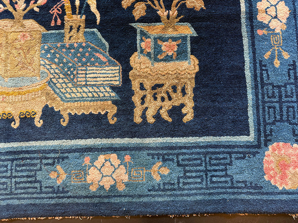 An Antique Pictorial Chinese Pao Toe /Peking Area Rug
