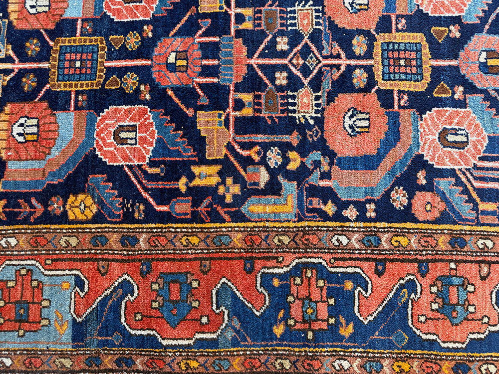 A Breathtaking Tribal Antique Persian Nahavand Rug Circa 1920