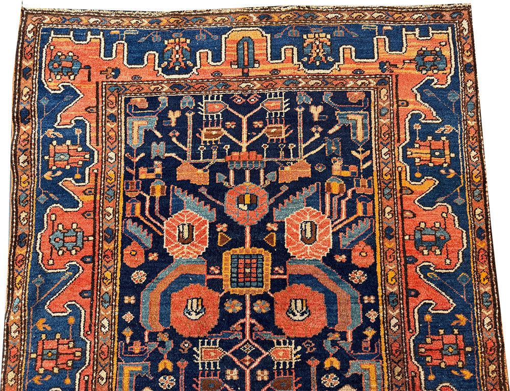 A Breathtaking Tribal Antique Persian Nahavand Rug Circa 1920