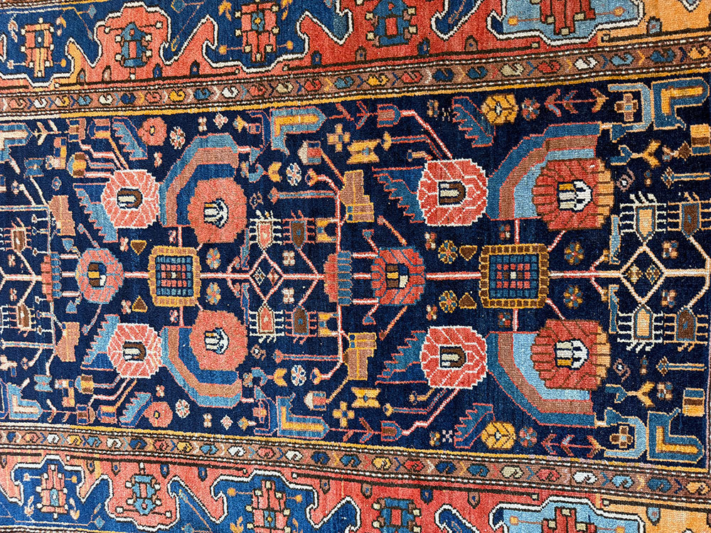 A Breathtaking Tribal Antique Persian Nahavand Rug Circa 1920