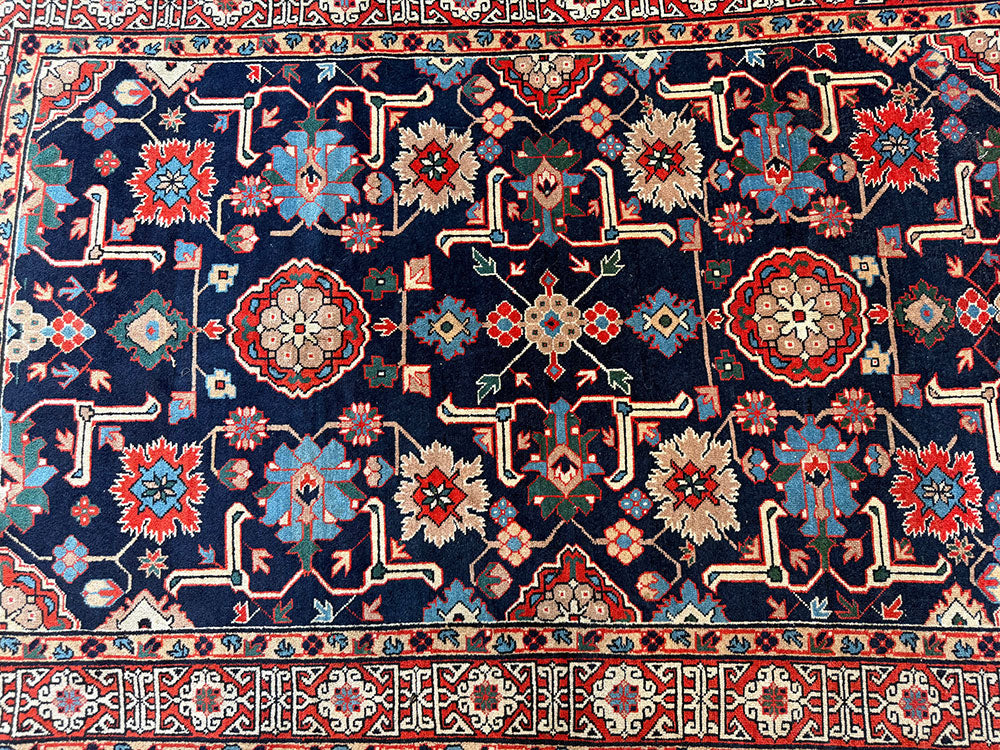 A Vintage Geometric NW Persian Caucasian Perpedil Area Rug