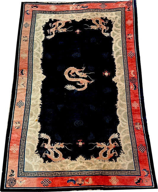 19th Century Palace Size Dragon Chinese Peking Rug Estate Of Actor James Couburn