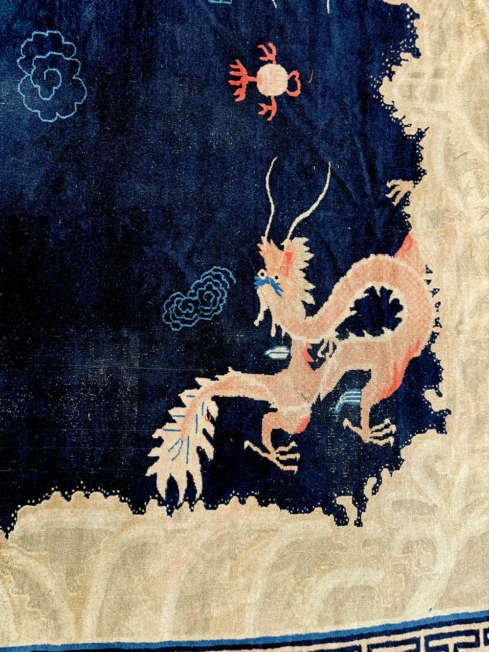 19th Century Palace Size Dragon Chinese Peking Rug Estate Of Actor James Couburn