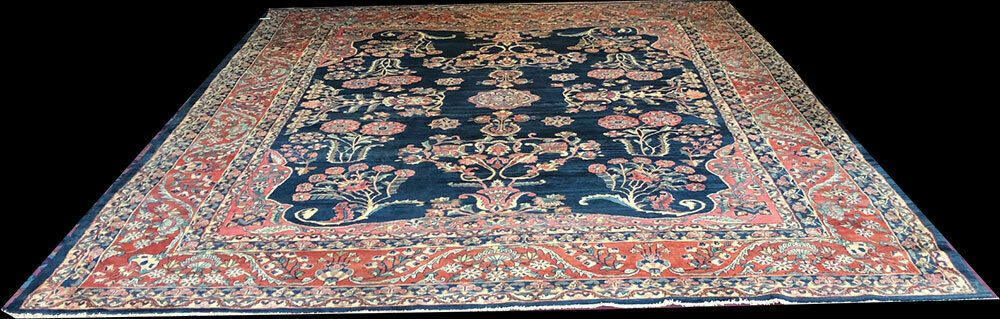 A Stunning Antique Persian Mohajeran Sarouk Rug