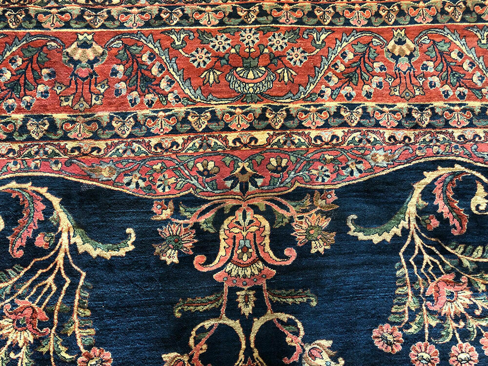 A Stunning Antique Persian Mohajeran Sarouk Rug