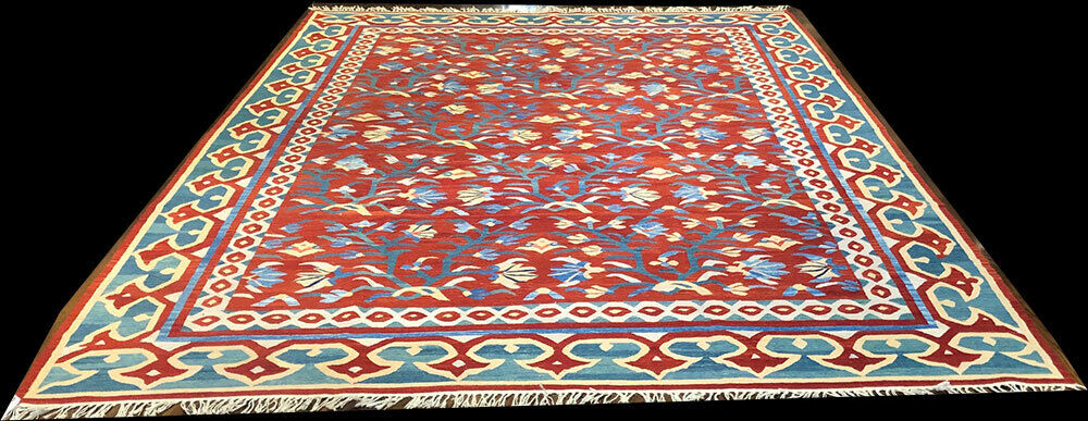 A Fabulous Primitive & Tribal Afghan Flat Weave/Kilim Rug