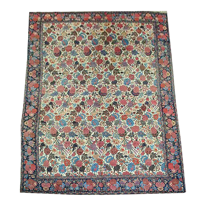 An Interesting Antique French Look Persian Mashad Rug