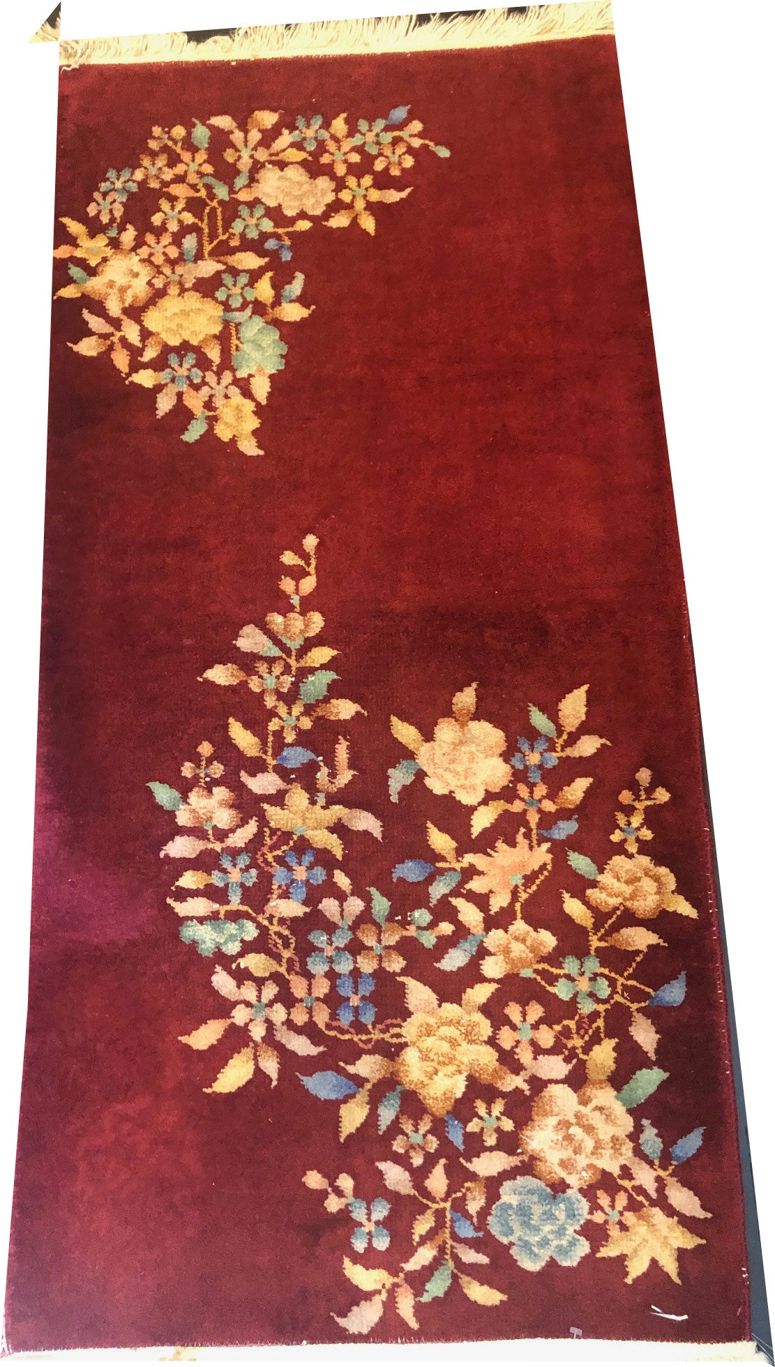 An Antique 2' x 3' Art Deco Chinese Rug