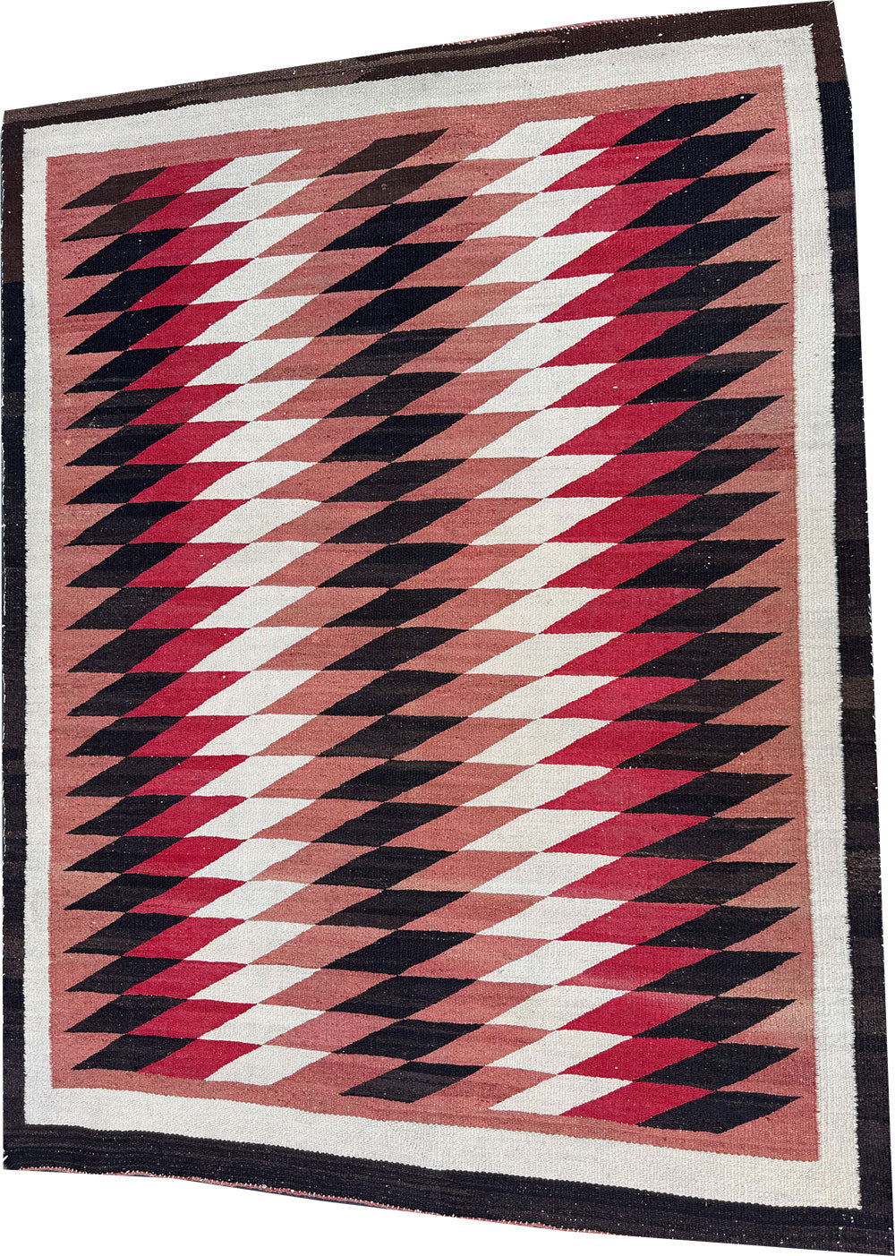 An Antique American Indian Eye Dazzle Navajo Flat Weavw Rug