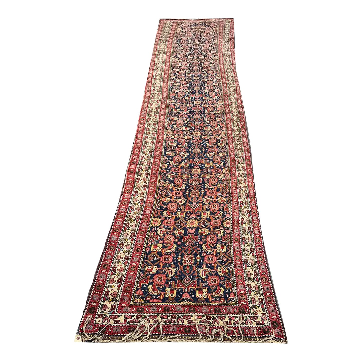 An Antique Decorative 17' Long Genuine NW Hallway Runner Rug