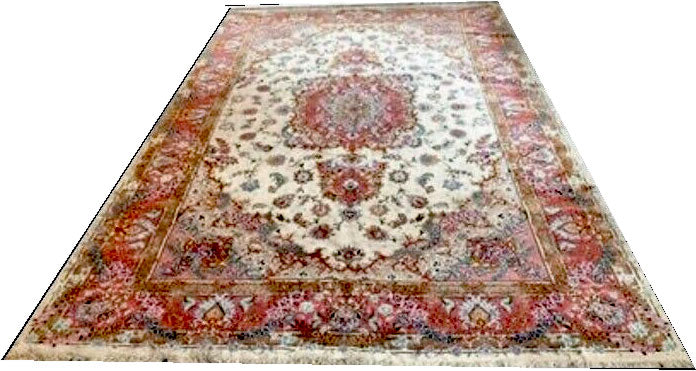 Silk & Wool 500KPSI Persian Tabriz Rug