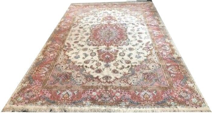 Silk & Wool 500KPSI Persian Tabriz Rug