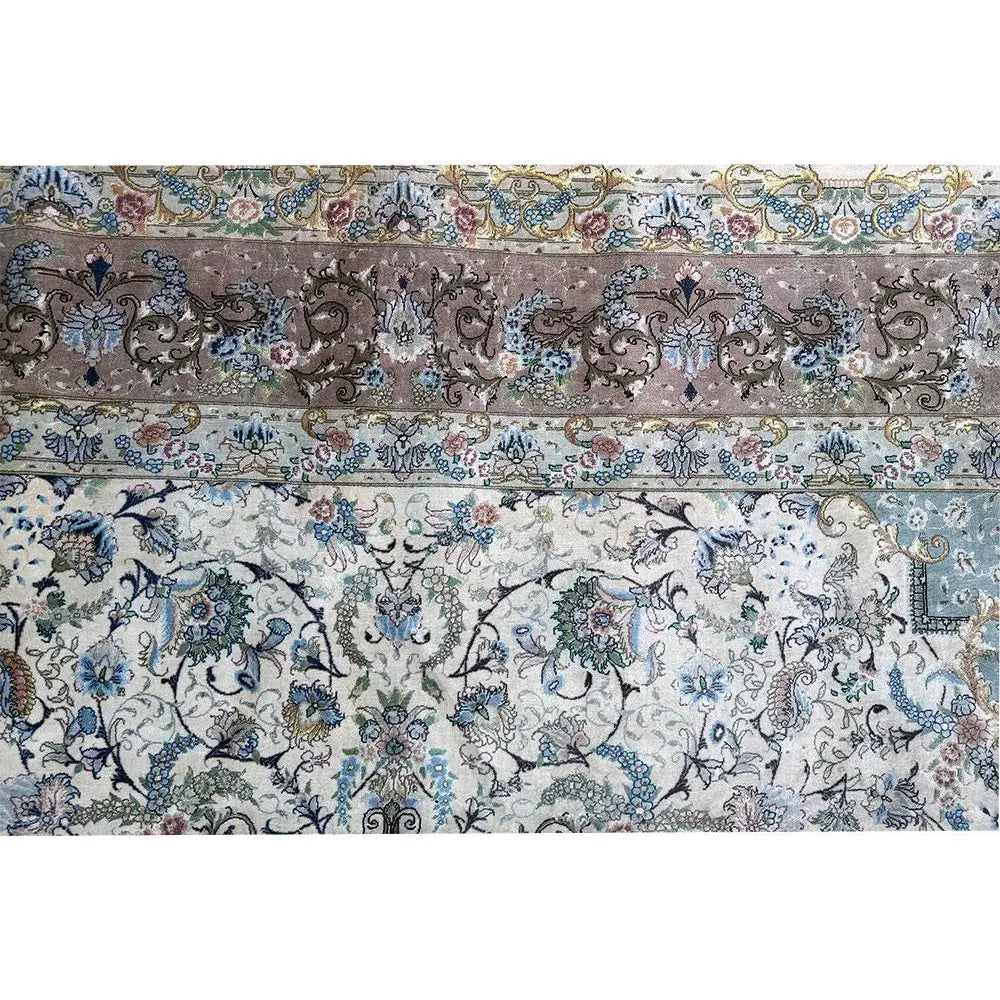 A Sensational 10' x 13' Silk & Wool 60 Raj Genuine Persian Tabriz Rug