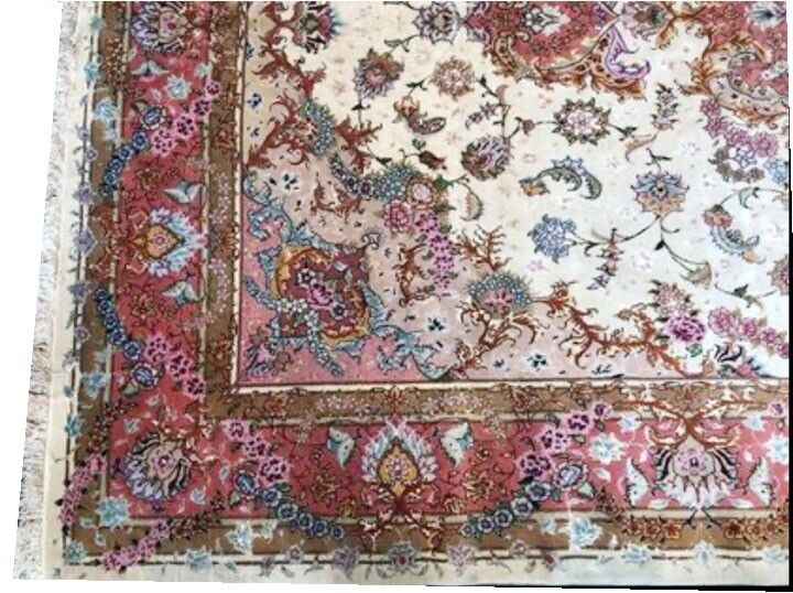 Silk & Wool 500KPSI Persian Tabriz Rug