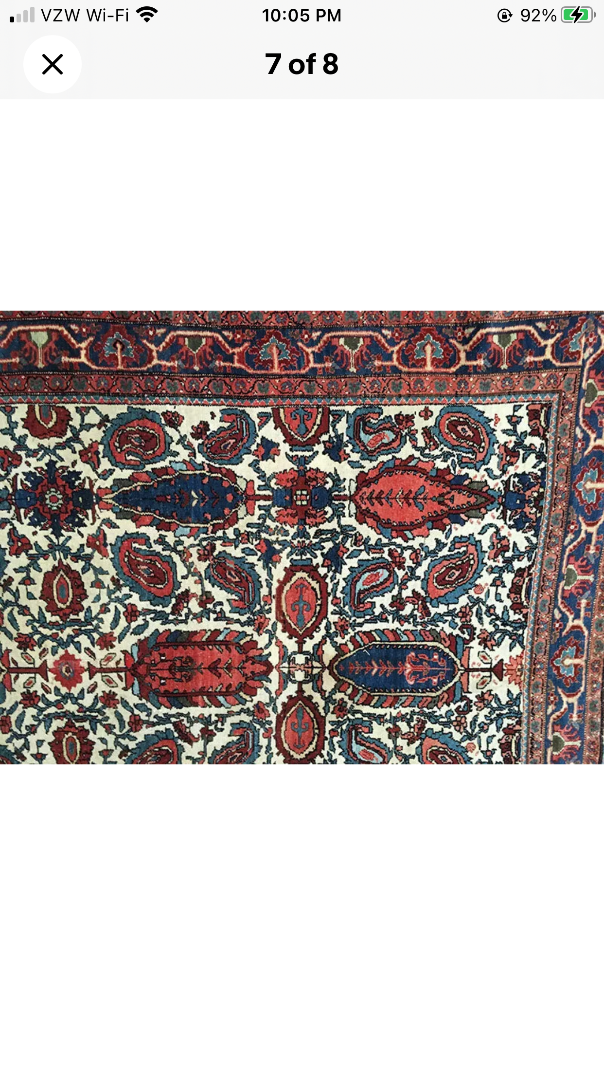 An Antique Persian Mishin/ Malayer Area Rug