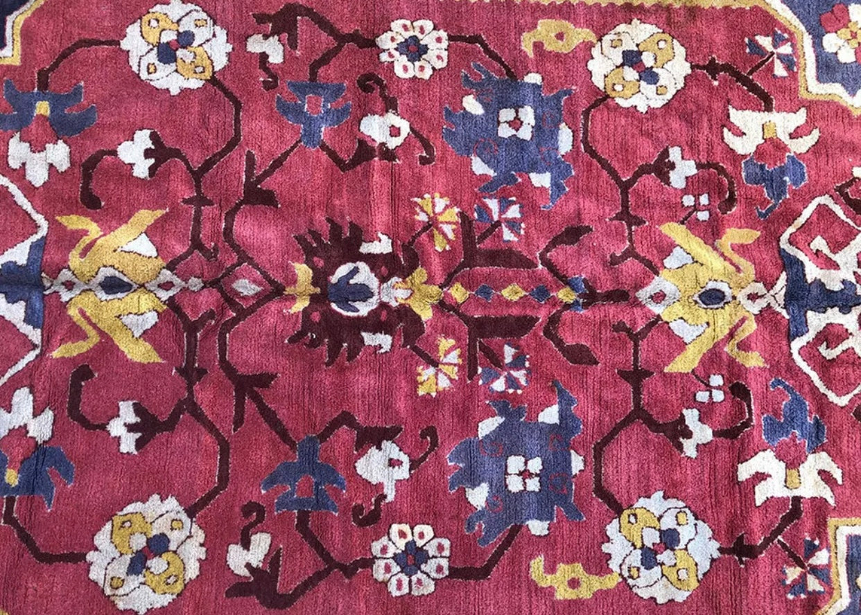 An Vintage Heriz Pattern German Tetex Rug