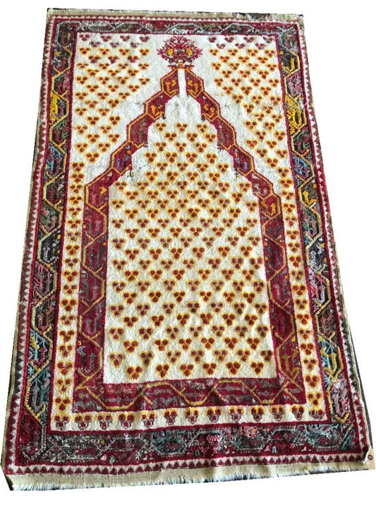 An Antique Unusual Turkish Prayer Rug