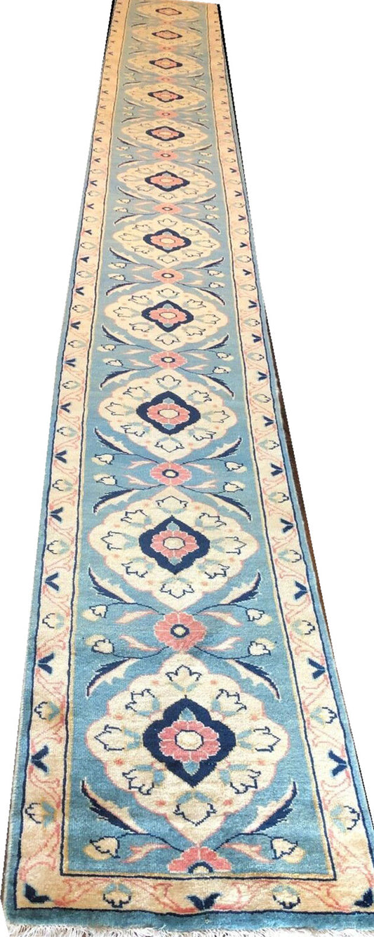 A Vintage 19’ Long Decorative Persian Hallway Runner Rug