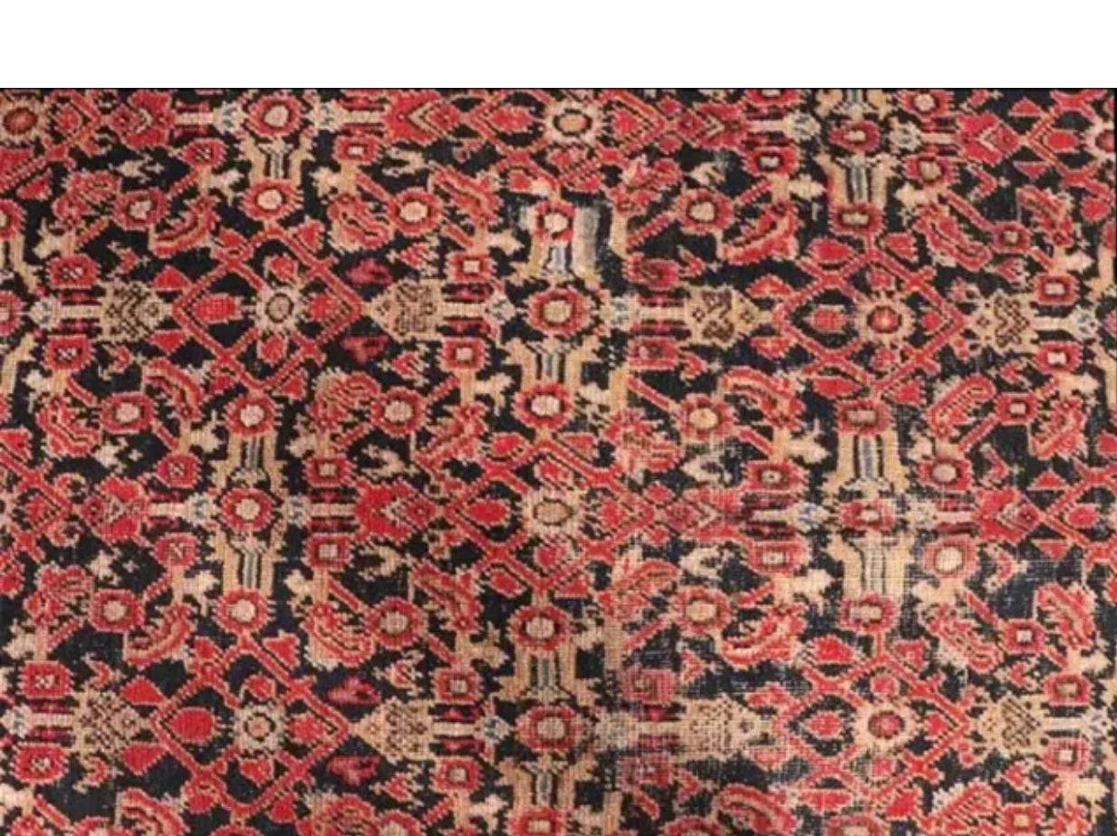 Antique 16’ Gallery Size Worn Out Persian Malayer Rug