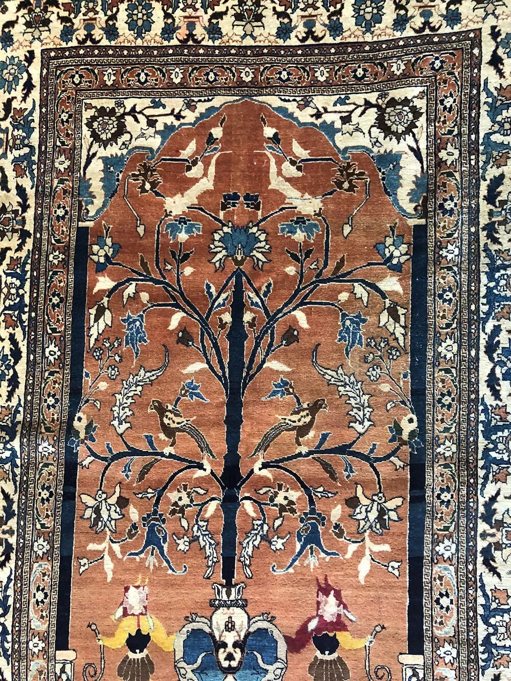 A 19th Century Genuine Haji Jalili /Tabreez Prayer /Pictorial Rug