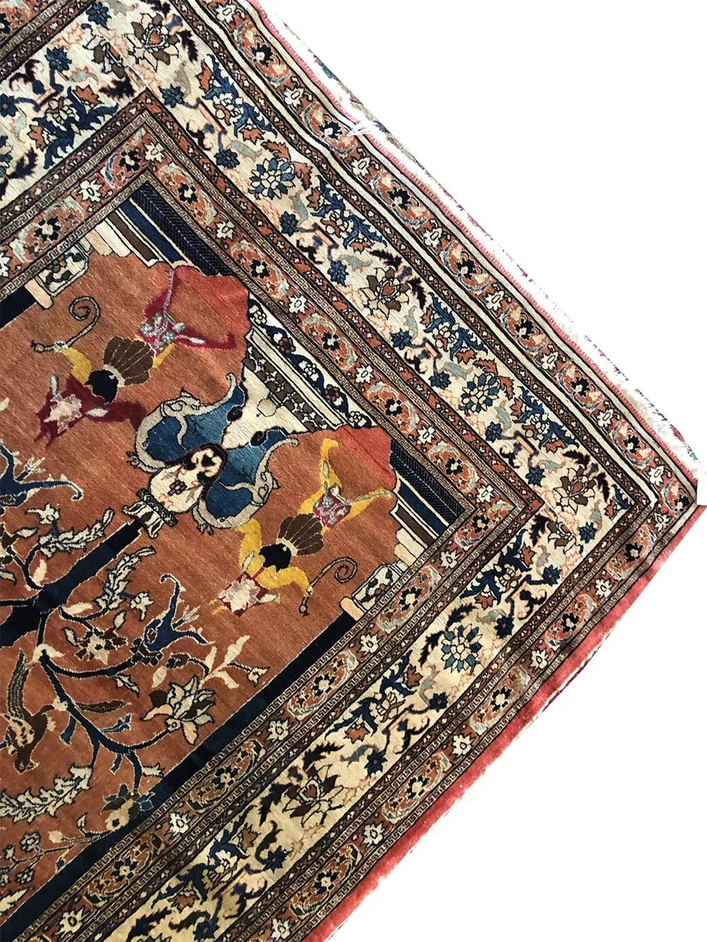 A 19th Century Genuine Haji Jalili /Tabreez Prayer /Pictorial Rug