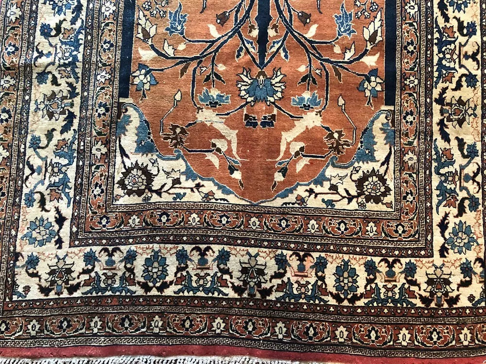 A 19th Century Genuine Haji Jalili /Tabreez Prayer /Pictorial Rug