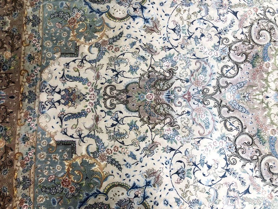 A Sensational 10' x 13' Silk & Wool 60 Raj Genuine Persian Tabriz Rug