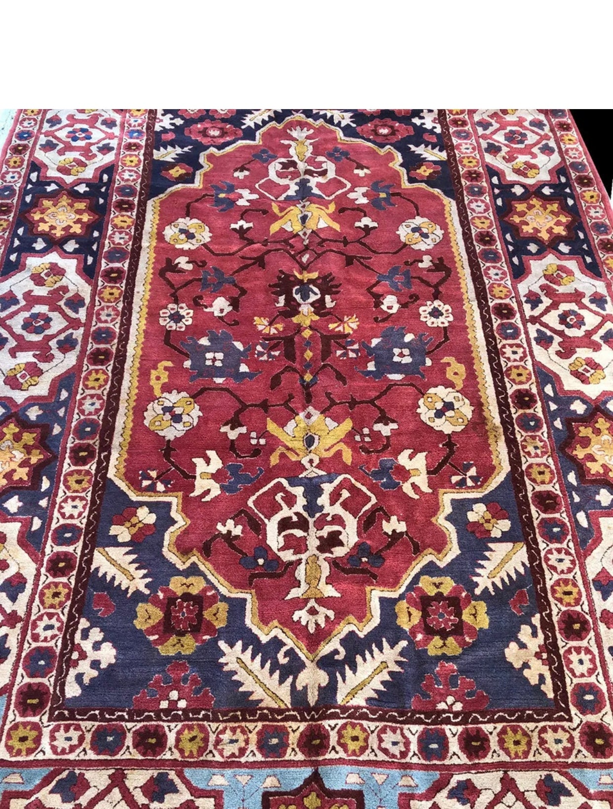 An Vintage Heriz Pattern German Tetex Rug