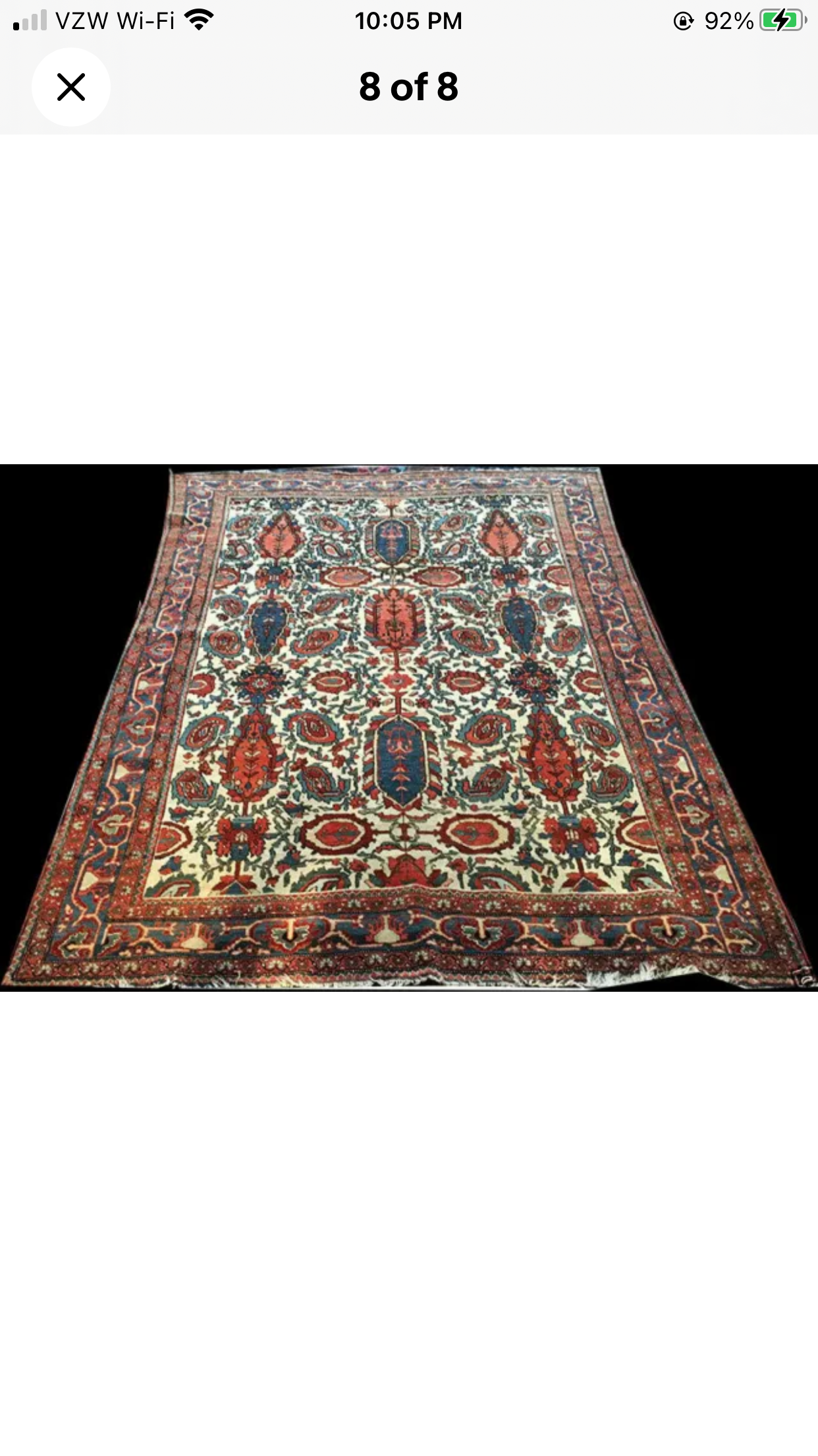 Antique Collectible Persian Mishan/Mishin Malayer Rug