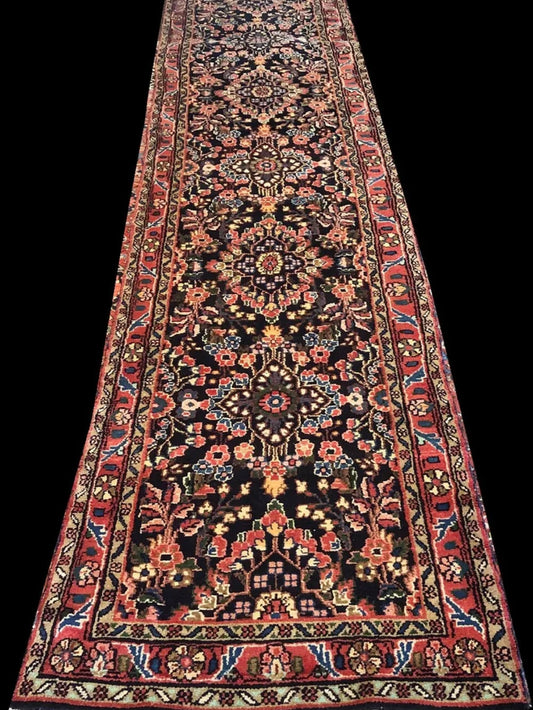 A Vintage 13’ Long Persian Hamedan Hallway Runner Rug