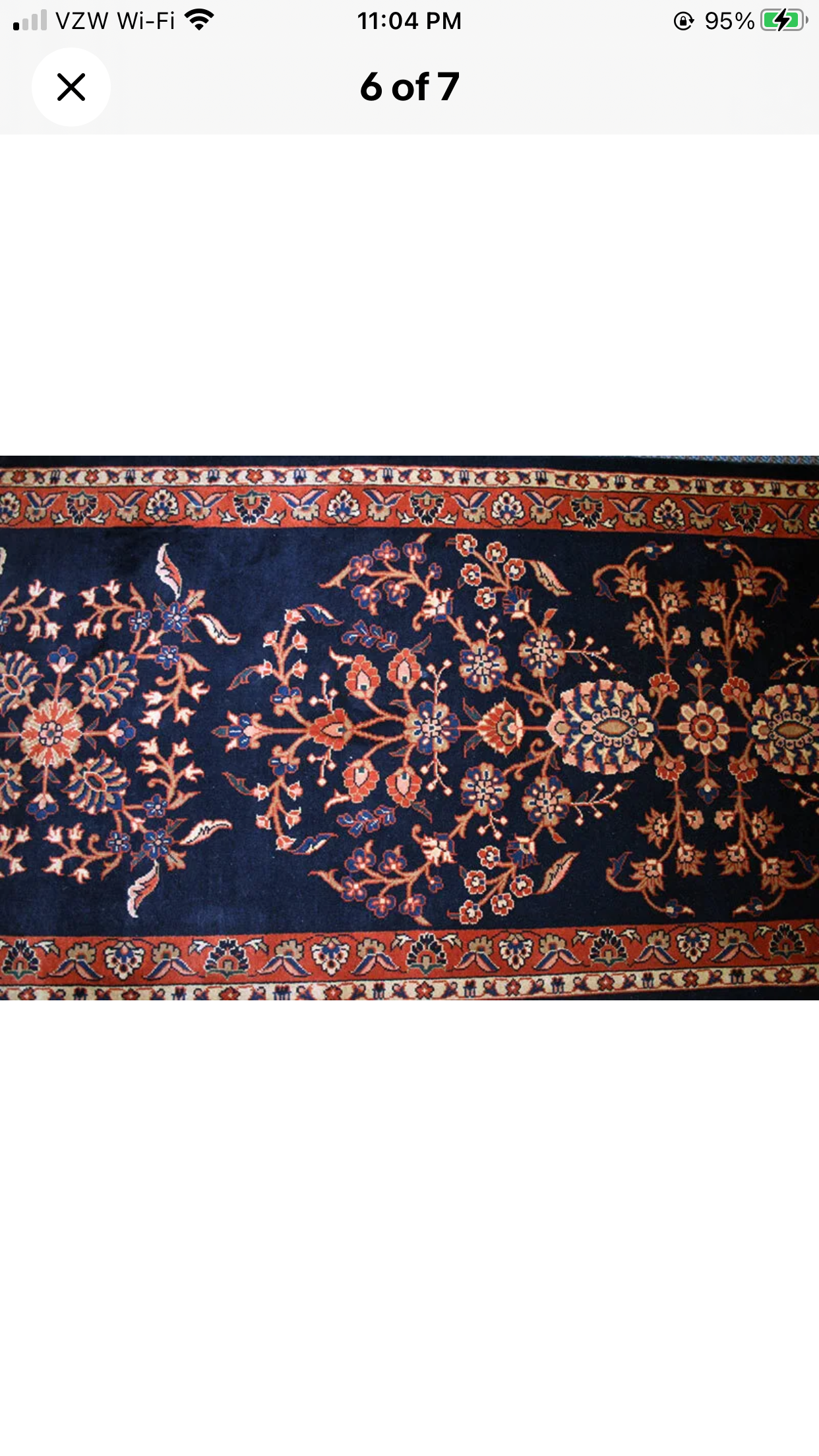 A Vintage 29’ Long Persian Sarouk Hallway Runner Rug