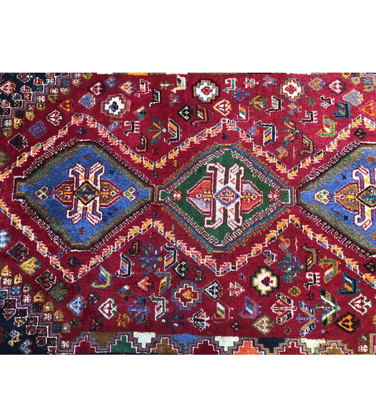 A Vintage Tribal SW Persian Qashqai Rug